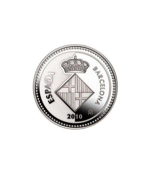 Moneda 2010 Capitales de provincia. Barcelona. 5 euros. Plata  - 4