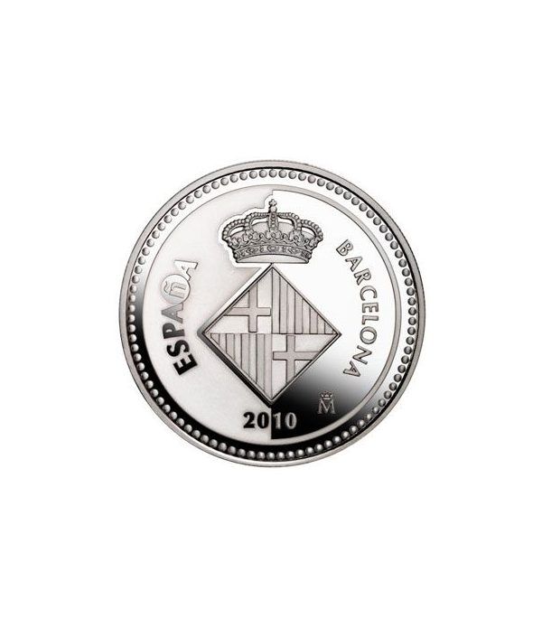 Moneda 2010 Capitales de provincia. Barcelona. 5 euros. Plata