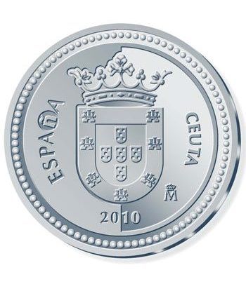 Moneda 2010 Capitales de provincia. Ceuta. 5 euros. Plata  - 1