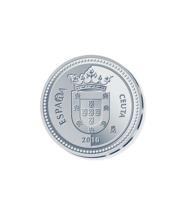 Moneda 2010 Capitales de provincia. Ceuta. 5 euros. Plata