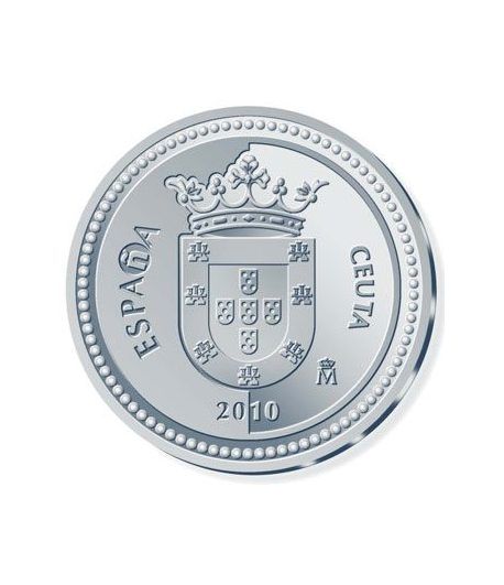 Moneda 2010 Capitales de provincia. Ceuta. 5 euros. Plata