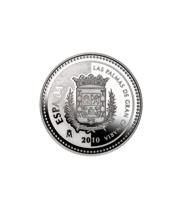 Moneda 2010 Capitales de provincia. Las Palmas. 5 euros. Plata  - 4