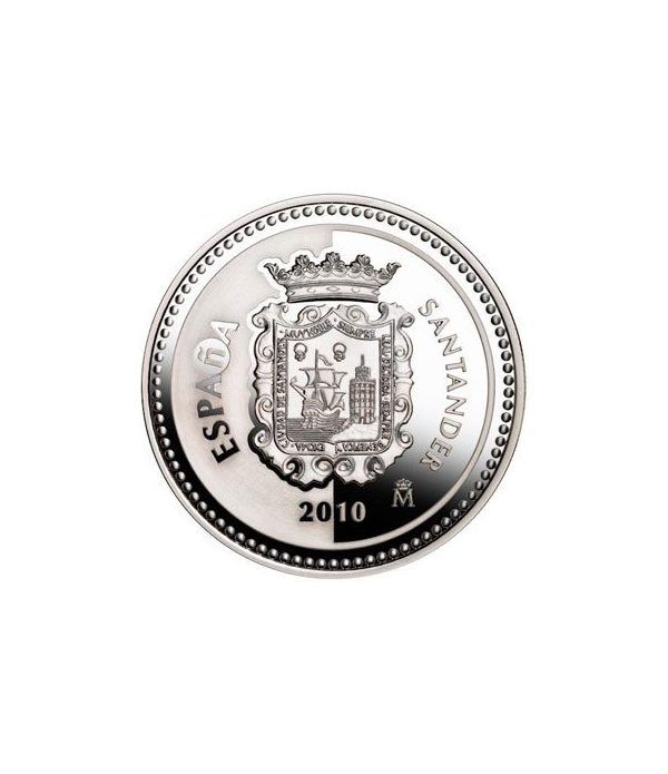 Moneda 2010 Capitales de provincia. Santander. 5 euros. Plata  - 4