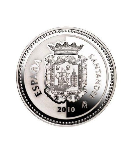 Moneda 2010 Capitales de provincia. Santander. 5 euros. Plata