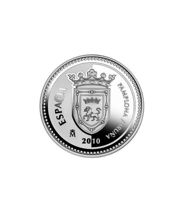 Moneda 2010 Capitales de provincia. Pamplona. 5 euros. Plata  - 4