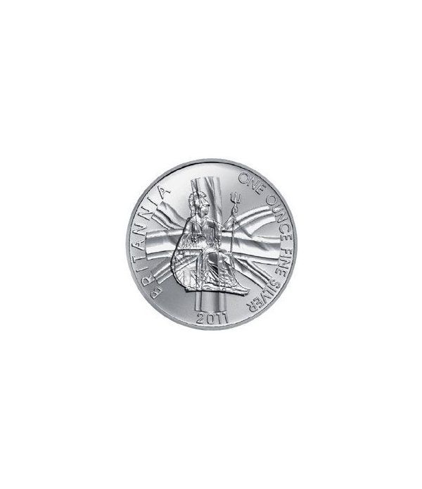 Moneda de plata Britannia 2 Pounds Inglaterra 2011.