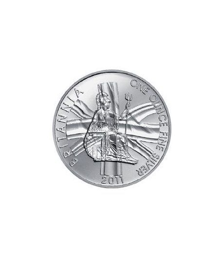 Moneda de plata Britannia 2 Pounds Inglaterra 2011.