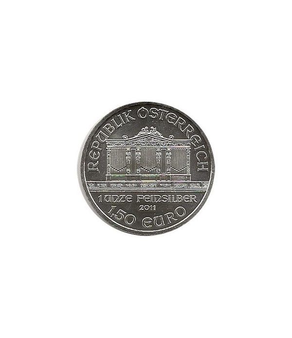 Moneda onza de plata 1,5 euros Austria Filarmonica 2011  - 4