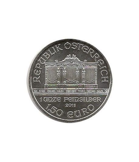 Moneda onza de plata 1,5 euros Austria Filarmonica 2011