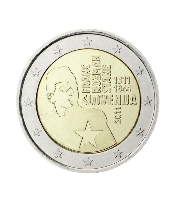 moneda 2 euros Eslovenia 2011 Franc Rozman.