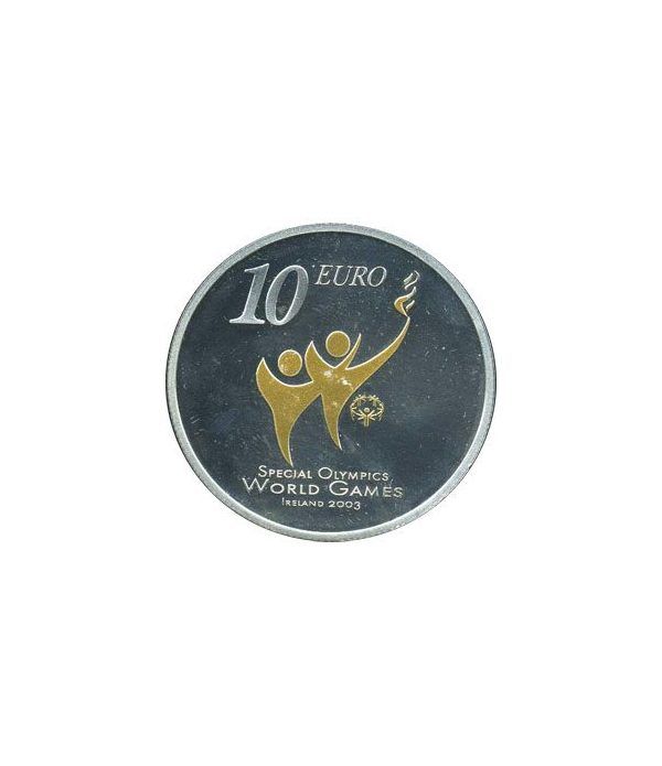 Irlanda 10 Euros (colores-olympics) 2003 (estuche)  - 4