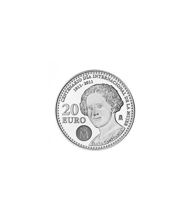 Moneda conmemorativa 20 euros 2011. Clara Campoamor. Plata.  - 2
