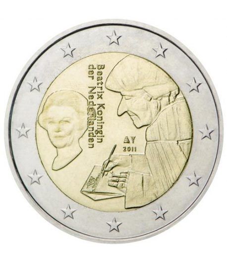 moneda conmemorativa 2 euros Holanda 2011.