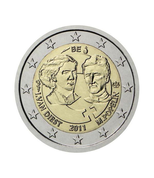 moneda conmemorativa 2 euros Belgica 2011.