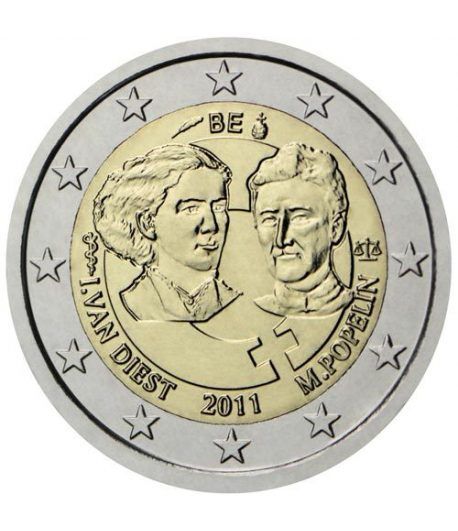 moneda conmemorativa 2 euros Belgica 2011.