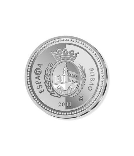 Moneda 2011 Capitales de provincia. Bilbao. 5 euros. Plata.