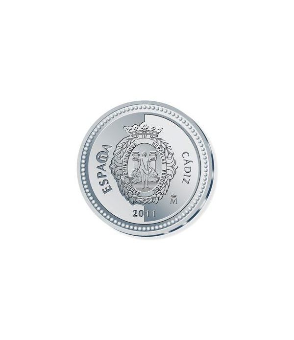 Moneda 2011 Capitales de provincia. Cádiz. 5 euros. Plata.