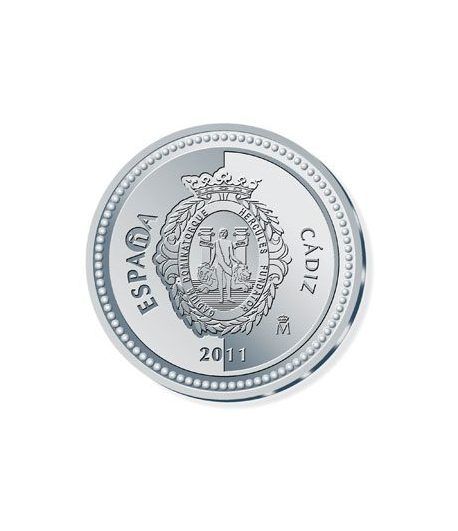 Moneda 2011 Capitales de provincia. Cádiz. 5 euros. Plata.