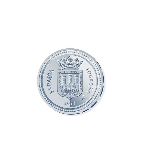 Moneda 2011 Capitales de provincia. Logroño. 5 euros. Plata.  - 4