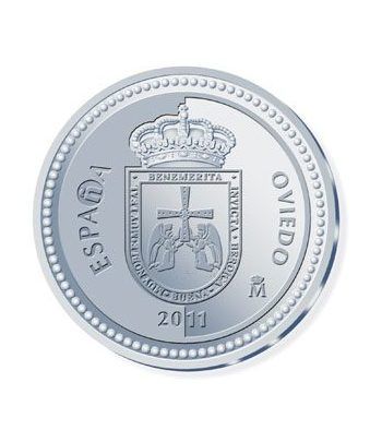 Moneda 2011 Capitales de provincia. Oviedo. 5 euros. Plata.
