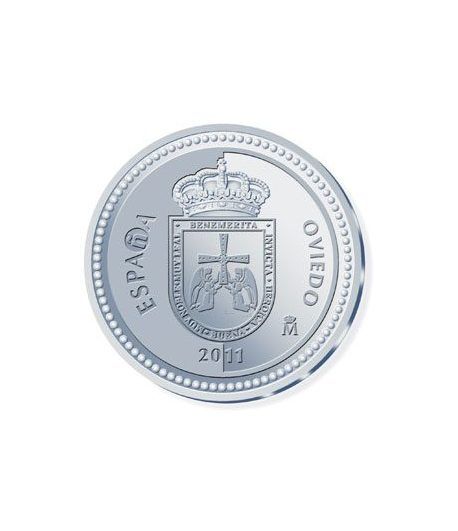 Moneda 2011 Capitales de provincia. Oviedo. 5 euros. Plata.