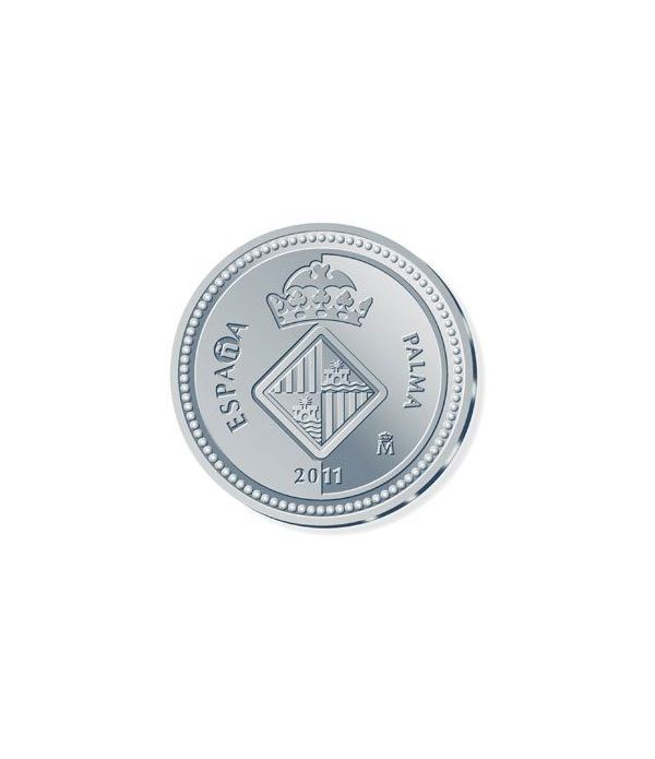 Moneda 2011 Capitales de provincia. Palma. 5 euros. Plata.