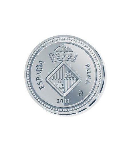 Moneda 2011 Capitales de provincia. Palma. 5 euros. Plata.