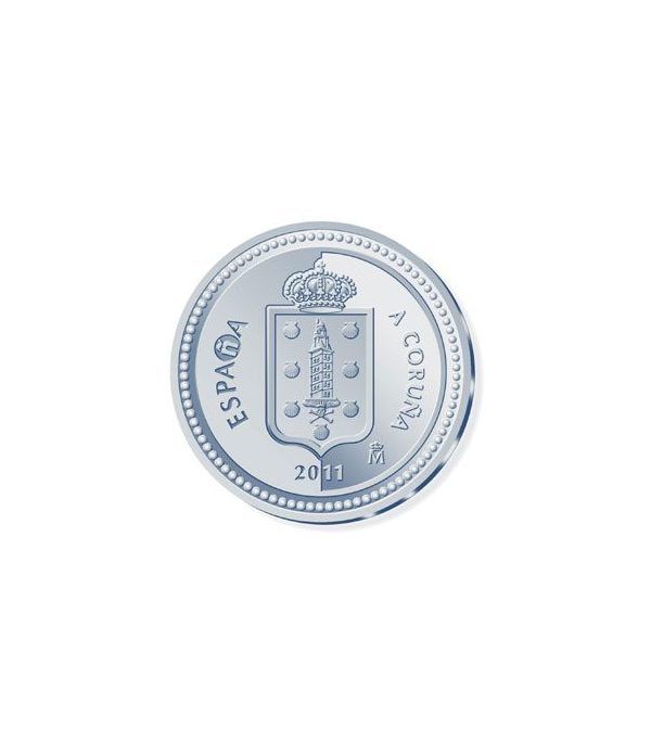 Moneda 2011 Capitales de provincia. A Coruña. 5 euros. Plata.