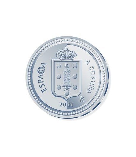 Moneda 2011 Capitales de provincia. A Coruña. 5 euros. Plata.