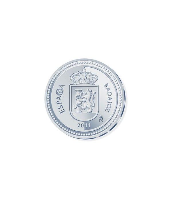Moneda 2011 Capitales de provincia. Badajoz. 5 euros. Plata.  - 4