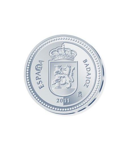 Moneda 2011 Capitales de provincia. Badajoz. 5 euros. Plata.