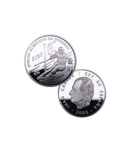 Moneda 2005 JJOO Invierno 2006. 10 euros. Plata.