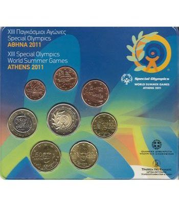 Cartera oficial euroset Grecia 2011 (2 euros conmemorativa).  - 1