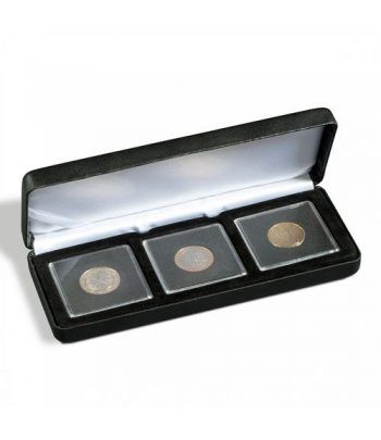 Estuche monedas metal NOBILE para 3 cápsulas QUADRUM. Estuche Monedas - 1
