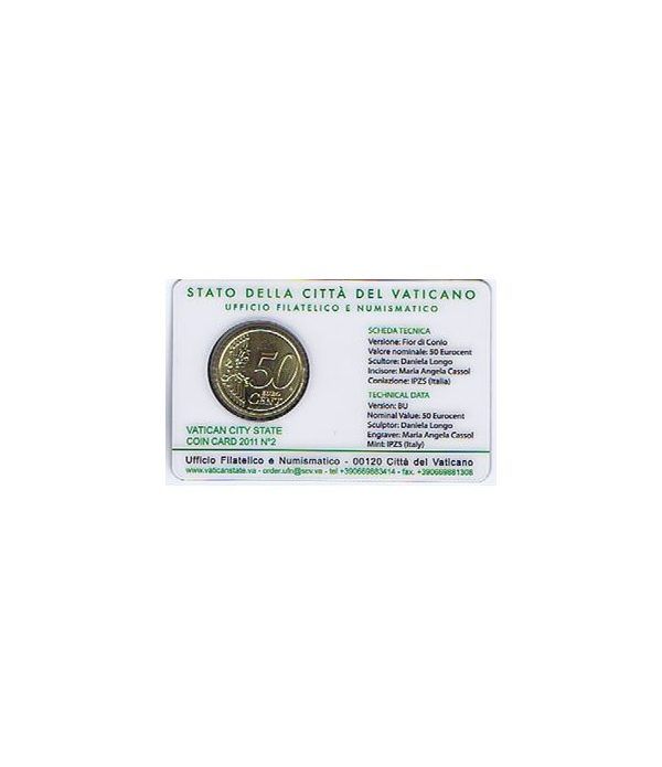 Cartera oficial euroset Vaticano 2011 (moneda 50cts.)  - 2