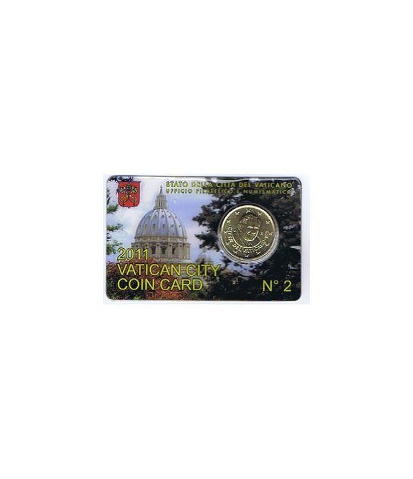 Cartera oficial euroset Vaticano 2011 (moneda 50cts.)  - 1