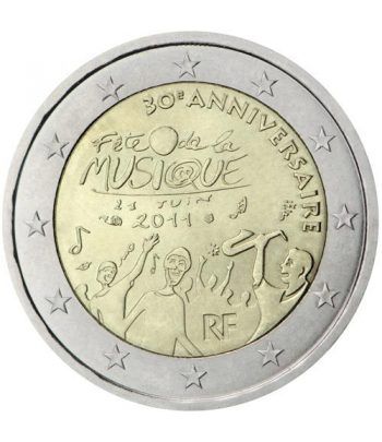 moneda 2 euros Francia 2011 Fiesta de la Música.
