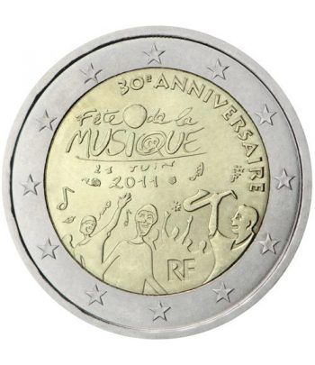 moneda conmemorativa 2 euros Francia 2011.