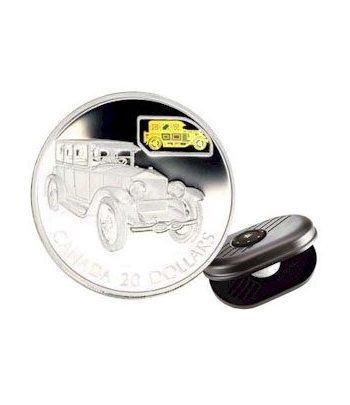 Canada 20$ (2002) Serie transportes Plata holograma. Automovil.  - 2