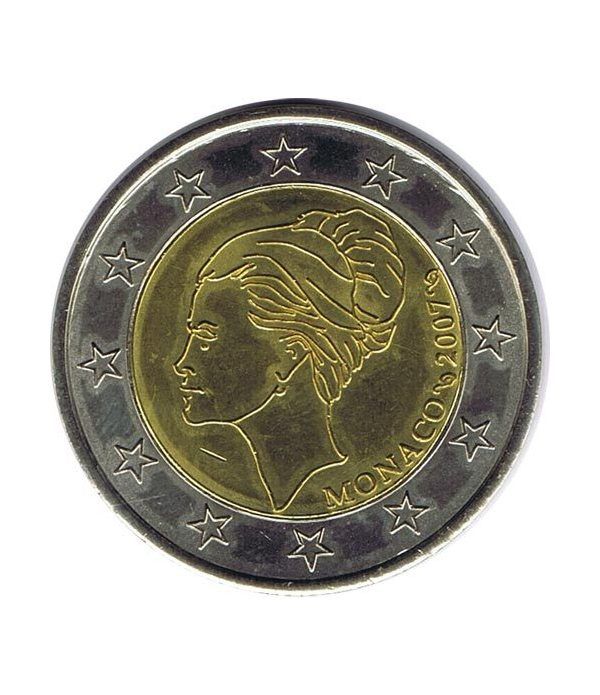 moneda conmemorativa 2 euros Monaco 2007 Grace kelly Prueba  - 4