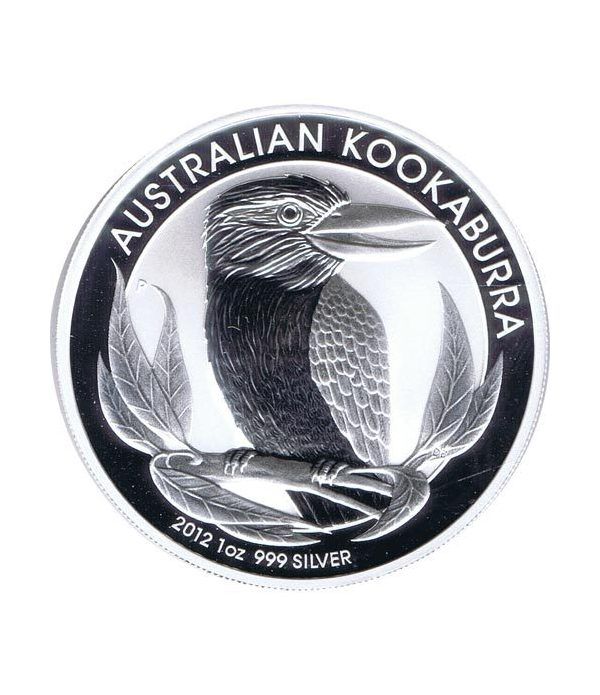 Moneda onza de plata 1$ Australia Kookaburra 2012  - 1