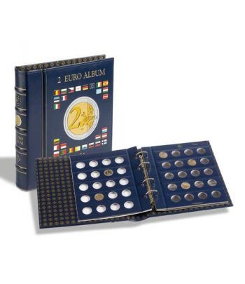 LEUCHTTURM Album VISTA para monedas de 2 Euros con 4hojas y cajetín Album Monedas Euro - 2