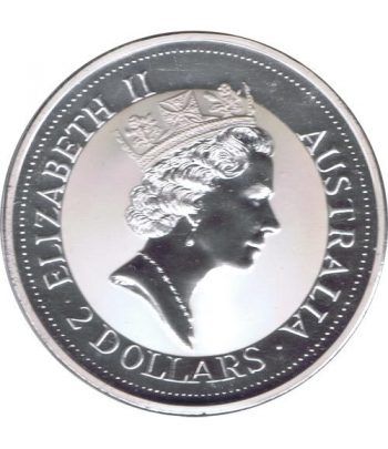 Moneda 2 onzas de plata 2$ Australia Kookaburra 1992