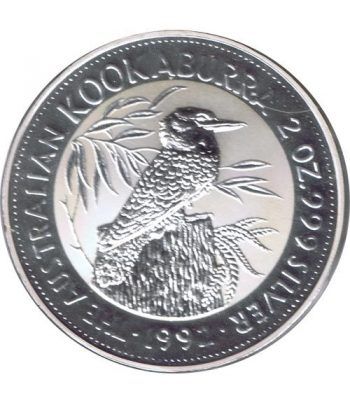 Moneda 2 onzas de plata 2$ Australia Kookaburra 1992