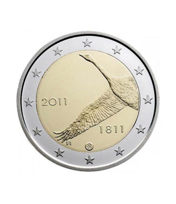 moneda 2 euros Finlandia 2011 200 aniversario Banco.