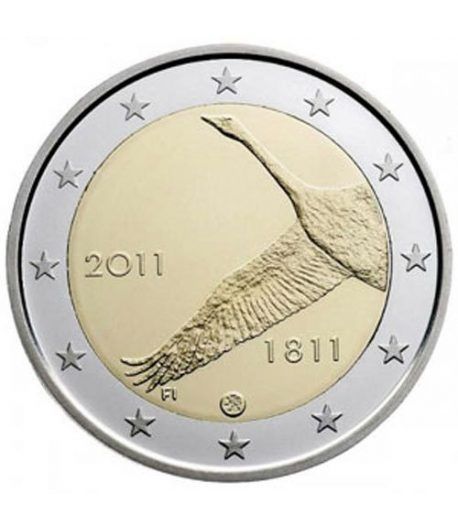 moneda 2 euros Finlandia 2011 200 aniversario Banco.