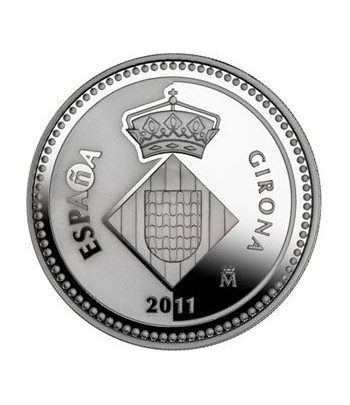 Moneda 2011 Capitales de provincia. Girona. 5 euros. Plata.