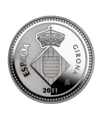 Moneda 2011 Capitales de provincia. Girona. 5 euros. Plata.  - 1