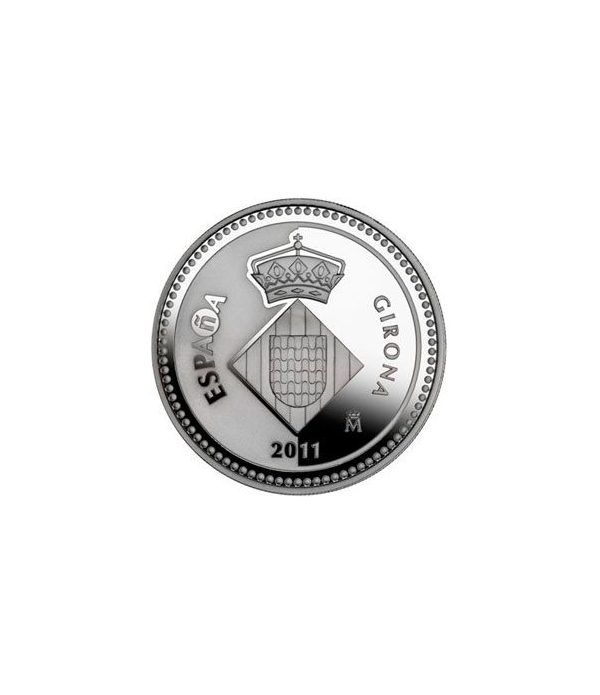 Moneda 2011 Capitales de provincia. Girona. 5 euros. Plata.