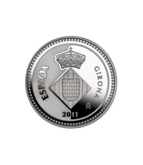 Moneda 2011 Capitales de provincia. Girona. 5 euros. Plata.